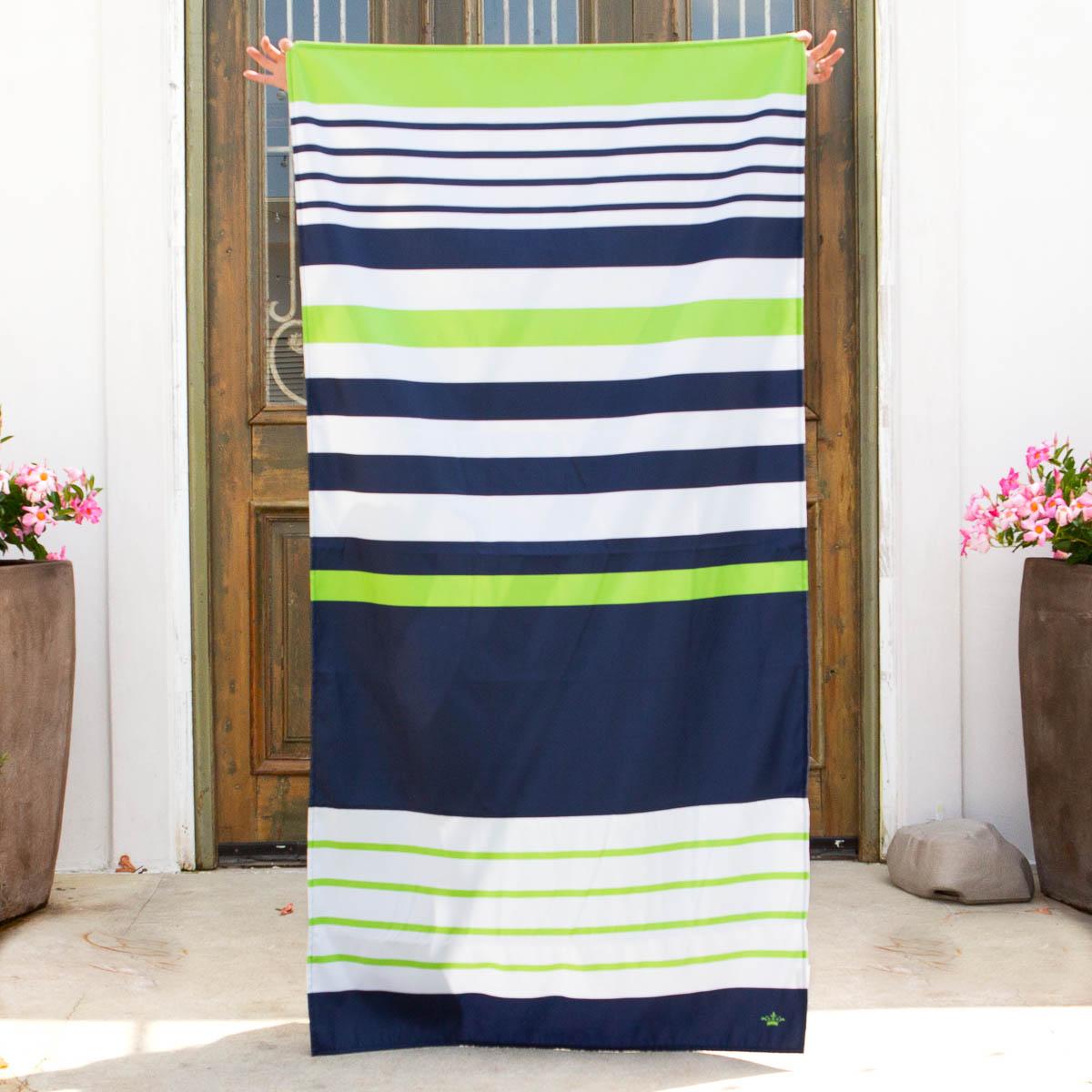 Navy and white beach towel hotsell